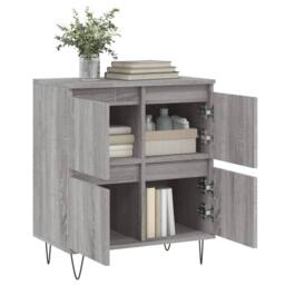 Berkfield Home Sideboard Grey Sonoma 60x35x70 cm Engineered Wood - Size: 60 x 35 x 70 cm - thumbnail 4