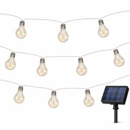 Gardenwize 10pc Solar Micro LED Bulb String Lights in Silver - thumbnail 1