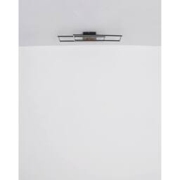 Netlighting Dakari 80x60cm Semi Flush Ceiling Light Matt Black 3x LED 3000K - Size: 80x60 cm - thumbnail 6