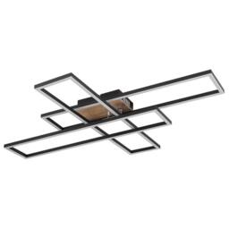 Netlighting Dakari 80x60cm Semi Flush Ceiling Light Matt Black 3x LED 3000K - Size: 80x60 cm - thumbnail 2