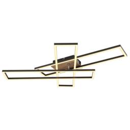 Netlighting Dakari 80x60cm Semi Flush Ceiling Light Matt Black 3x LED 3000K - Size: 80x60 cm - thumbnail 5