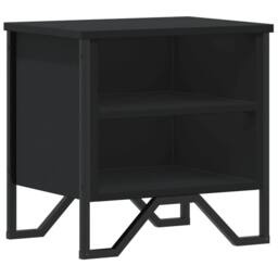 Berkfield Home Bedside Cabinet Black 40x30x40 cm Engineered Wood - Size: 40 x 30 x 40 cm - thumbnail 1