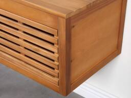 Vente-unique Acacia Wood Wall-Hung Vanity Unit - 130 Cm - PENEBEL in Walnut - thumbnail 6