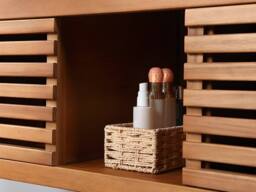 Vente-unique Acacia Wood Wall-Hung Vanity Unit - 130 Cm - PENEBEL in Walnut - thumbnail 7