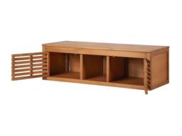 Vente-unique Acacia Wood Wall-Hung Vanity Unit - 130 Cm - PENEBEL in Walnut - thumbnail 5