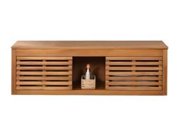 Vente-unique Acacia Wood Wall-Hung Vanity Unit - 130 Cm - PENEBEL in Walnut - thumbnail 2