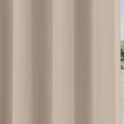 Enhanced Living 'Nightfall' Natural Plain Supersoft Thermal Blockout Single Eyelet Door Curtain - Size: 168 cm width x 214 cm drop - thumbnail 3