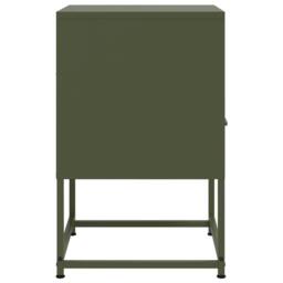 Berkfield Home Bedside Cabinet Olive Green 36x39x60.5 cm Steel - thumbnail 7