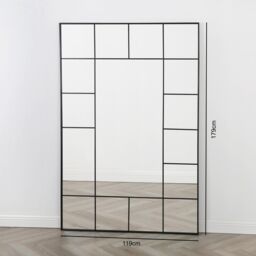 Home Garden Direct Aion - Window Mirror in Full Length - Black Frame - 179x119 - thumbnail 3