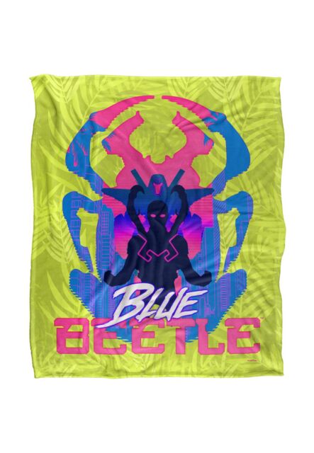 Blue Beetle (2023) Blanket, 152x127 cm Beetle Palm Silhouettes Silky Touch Super Soft Throw Blanket in White - image 1