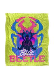 Blue Beetle (2023) Blanket, 152x127 cm Beetle Palm Silhouettes Silky Touch Super Soft Throw Blanket in White - thumbnail 1