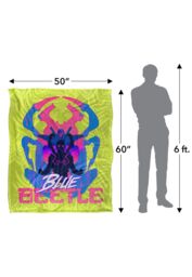 Blue Beetle (2023) Blanket, 152x127 cm Beetle Palm Silhouettes Silky Touch Super Soft Throw Blanket in White - thumbnail 5