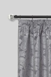 New Edge Blinds 16-19mm Cristalla Extendable Durable Metal Curtain Pole Set in Jet Black - Size: 120 cm - 210 cm - thumbnail 2