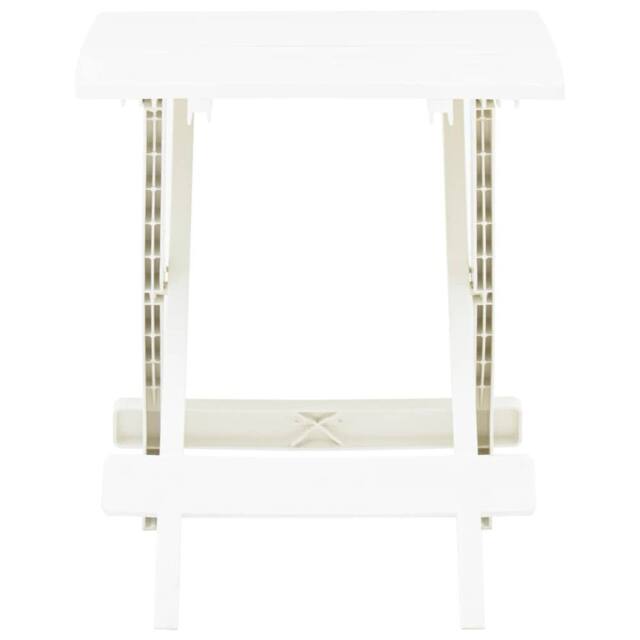 Berkfield Home Folding Garden Table White 45x43x50 cm Plastic - Size: 45 x 43 x 50 cm - image 1