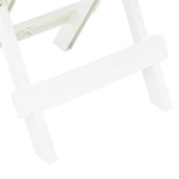 Berkfield Home Folding Garden Table White 45x43x50 cm Plastic - Size: 45 x 43 x 50 cm - thumbnail 5
