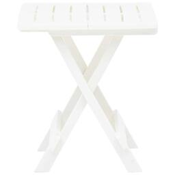 Berkfield Home Folding Garden Table White 45x43x50 cm Plastic - Size: 45 x 43 x 50 cm - thumbnail 3