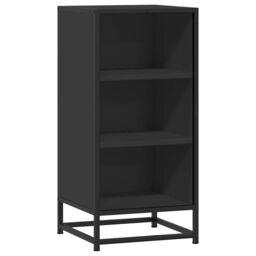 Berkfield Home Sideboard Black 35.5x35x76 cm Engineered Wood & Metal - thumbnail 2