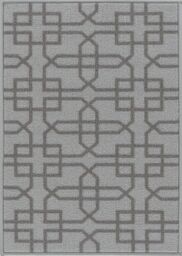 Desire Rugs Anti-Slip Cubed Trellis Design Doormat - Machine Washable for Easy Care in Silver - Size: 67 cm x 120 cm - thumbnail 2