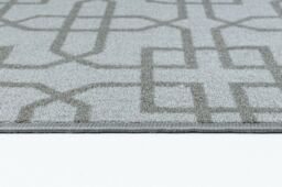 Desire Rugs Anti-Slip Cubed Trellis Design Doormat - Machine Washable for Easy Care in Silver - Size: 67 cm x 120 cm - thumbnail 5