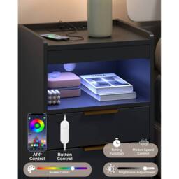SPETLEK Mondeer LED Bedside Table Black - Size: 0.6m2 - thumbnail 4