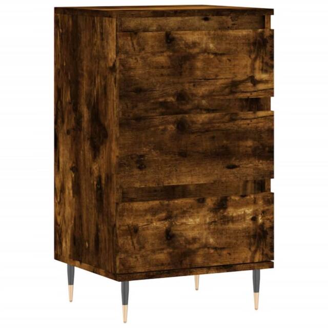 Berkfield Home Sideboard Smoked Oak 40x35x70 cm Engineered Wood in Brown - Size: 40 x 35 x 70 cm - image 1