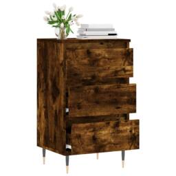 Berkfield Home Sideboard Smoked Oak 40x35x70 cm Engineered Wood in Brown - Size: 40 x 35 x 70 cm - thumbnail 4