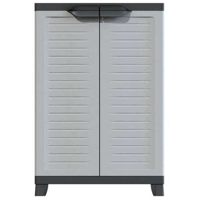 Berkfield Home Plastic Cabinet 65x45x97 cm in Grey - Size: 65 x 45 x 97 cm - image 1