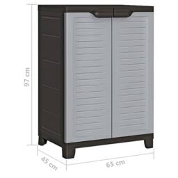 Berkfield Home Plastic Cabinet 65x45x97 cm in Grey - Size: 65 x 45 x 97 cm - thumbnail 9