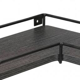 Levede Floating Shelves Set of 2 L-Shaped Corner Shelves Wall Mounted Black - thumbnail 7