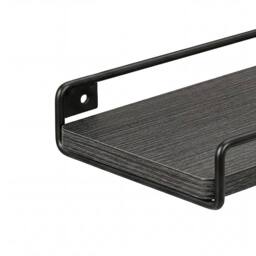 Levede Floating Shelves Set of 2 L-Shaped Corner Shelves Wall Mounted Black - thumbnail 5