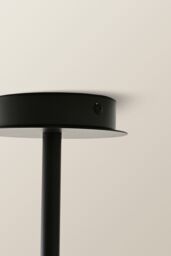 ValueLights Canya 3 Way Ribbed Glass Chandelier Style Ceiling Light in Black - thumbnail 5