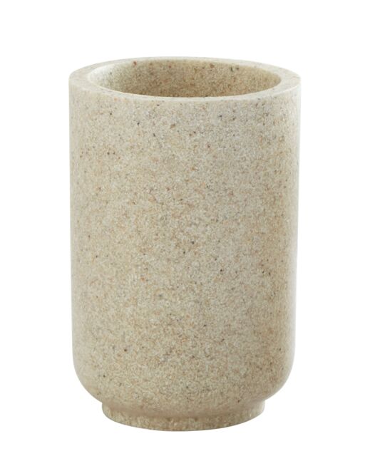 Orsina Natural Stone Effect Tumbler, Polyresin Bathroom Tumbler Cup, Small Water Tumbler, Frosted Tumbler For Decor