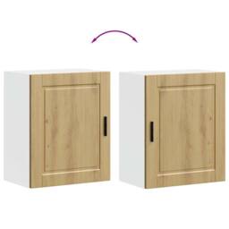 Berkfield Home Kitchen Wall Cabinet¬†Porto Artisan Oak Engineered Wood in Brown - thumbnail 9