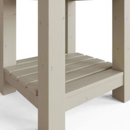ERGOVEXA Side or Lamp table Solid Reclaimed Pine Driftwood Finish in Grey - thumbnail 4