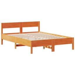 Berkfield Home Bookcase Bed without Mattress Wax Brown 160x200cm Solid Wood Pine - Size: 160x200 cm - thumbnail 8