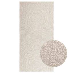 Berkfield Home Rug ZIZUR Cream 100x200 cm Jute Look Indoor & Outdoor - Size: Medium - thumbnail 2