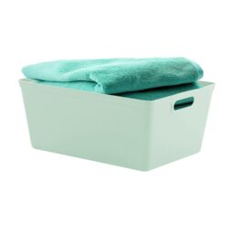 simpa 11L Plastic Studio Organiser Trays with Handles - Set of 6 in Pale Green - thumbnail 3