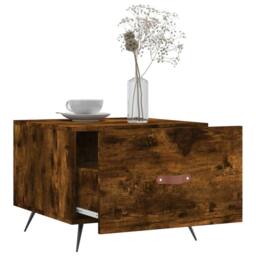 Berkfield Home Coffee Tables 2 pcs Smoked Oak 50x50x40 cm Engineered Wood in Brown - Size: 50 x 50 x 40 cm - thumbnail 4