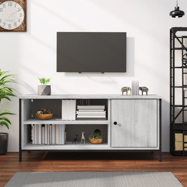 Berkfield Home TV Cabinet Grey Sonoma 100x40x45 cm Engineered Wood - Size: 100 x 40 x 45 cm - image 1