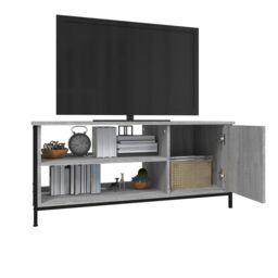 Berkfield Home TV Cabinet Grey Sonoma 100x40x45 cm Engineered Wood - Size: 100 x 40 x 45 cm - thumbnail 4