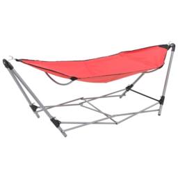 Berkfield Home Hammock with Foldable Stand Red