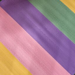 OHS Kids Outdoor Garden Rug Waterproof Area Rainbow Stripe Mat - Size: 80 cm x 150 cm - thumbnail 5