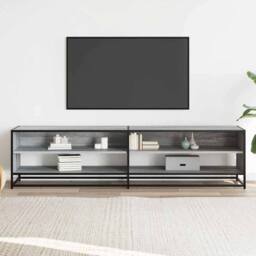 Berkfield Home TV Cabinet Grey Sonoma 180.5x40x46 cm Engineered Wood - thumbnail 1