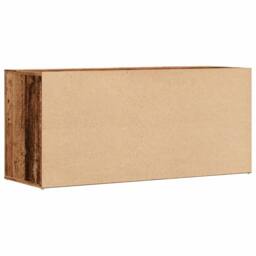 Berkfield Home Shoe Bench Old Wood 100x35x45 cm Engineered Wood in Brown - Size: 100 x 35 x 45 cm - thumbnail 6