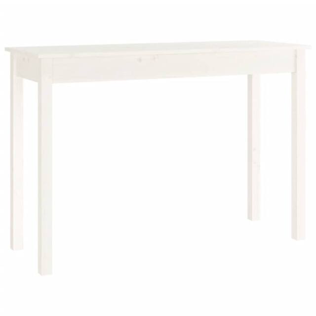 Berkfield Home Console Table White 110x40x75 cm Solid Wood Pine - Size: 110 x 40 x 75 cm - image 1