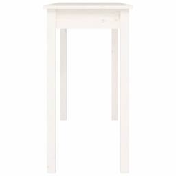 Berkfield Home Console Table White 110x40x75 cm Solid Wood Pine - Size: 110 x 40 x 75 cm - thumbnail 6