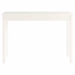 Berkfield Home Console Table White 110x40x75 cm Solid Wood Pine - Size: 110 x 40 x 75 cm - thumbnail 5