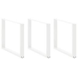 Berkfield Home Coffee Table Legs U-Shaped 2 pcs White 100x(72-73) cm Steel