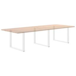 Berkfield Home Coffee Table Legs U-Shaped 2 pcs White 100x(72-73) cm Steel - thumbnail 8