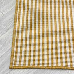 runrug Carpet Runner Rug - Indoor/Outdoor, Reversible, 2mm - 'Pinstripe' in Beige - Size: 70 cm x 390 cm - thumbnail 2